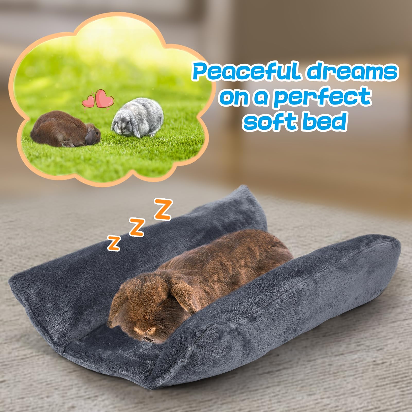 Flanelle douce Alphatool, lit lapin sans perte de poils.