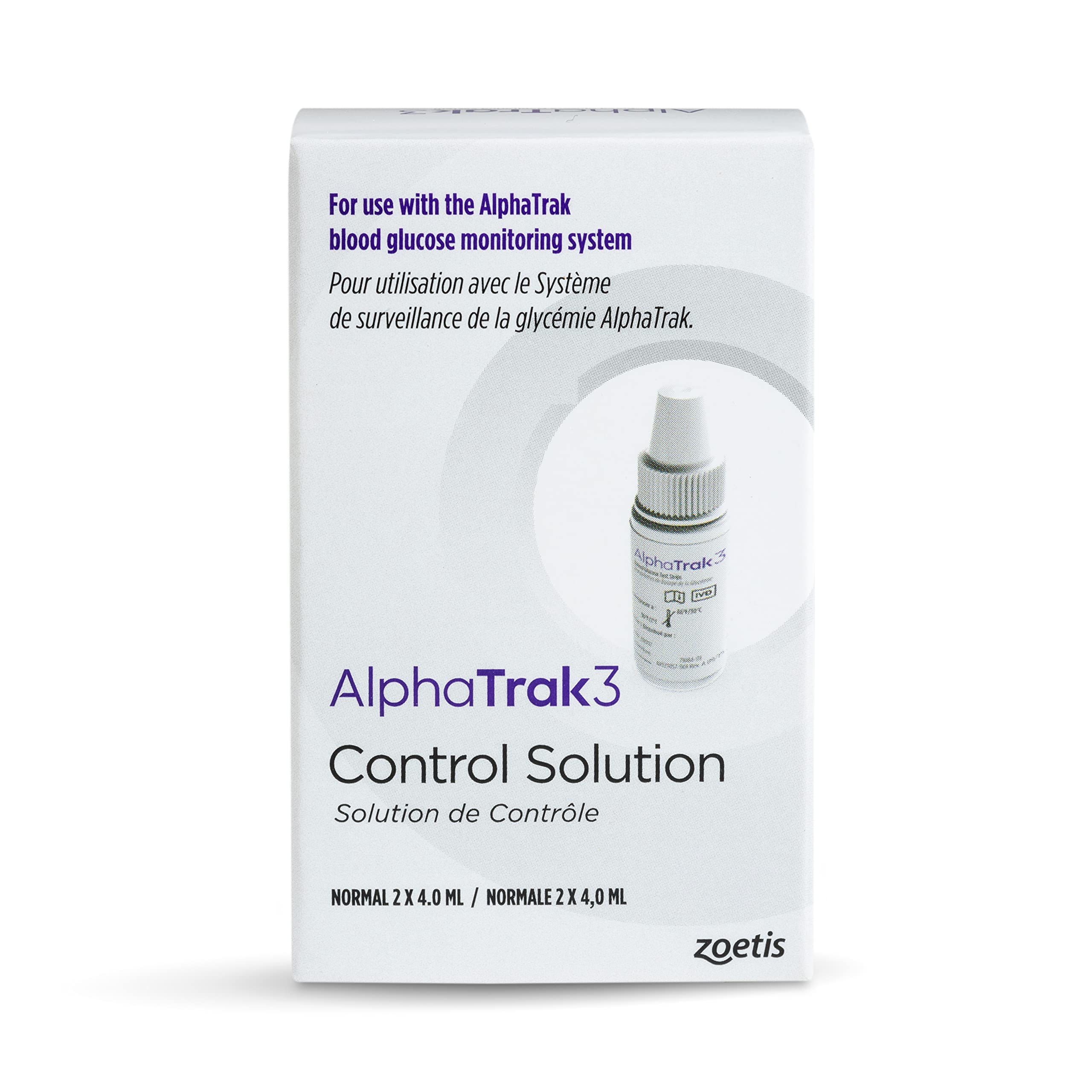 AlphaTrak 3: flacons de contrôle 4 ml pour tester la précision du lecteur.
