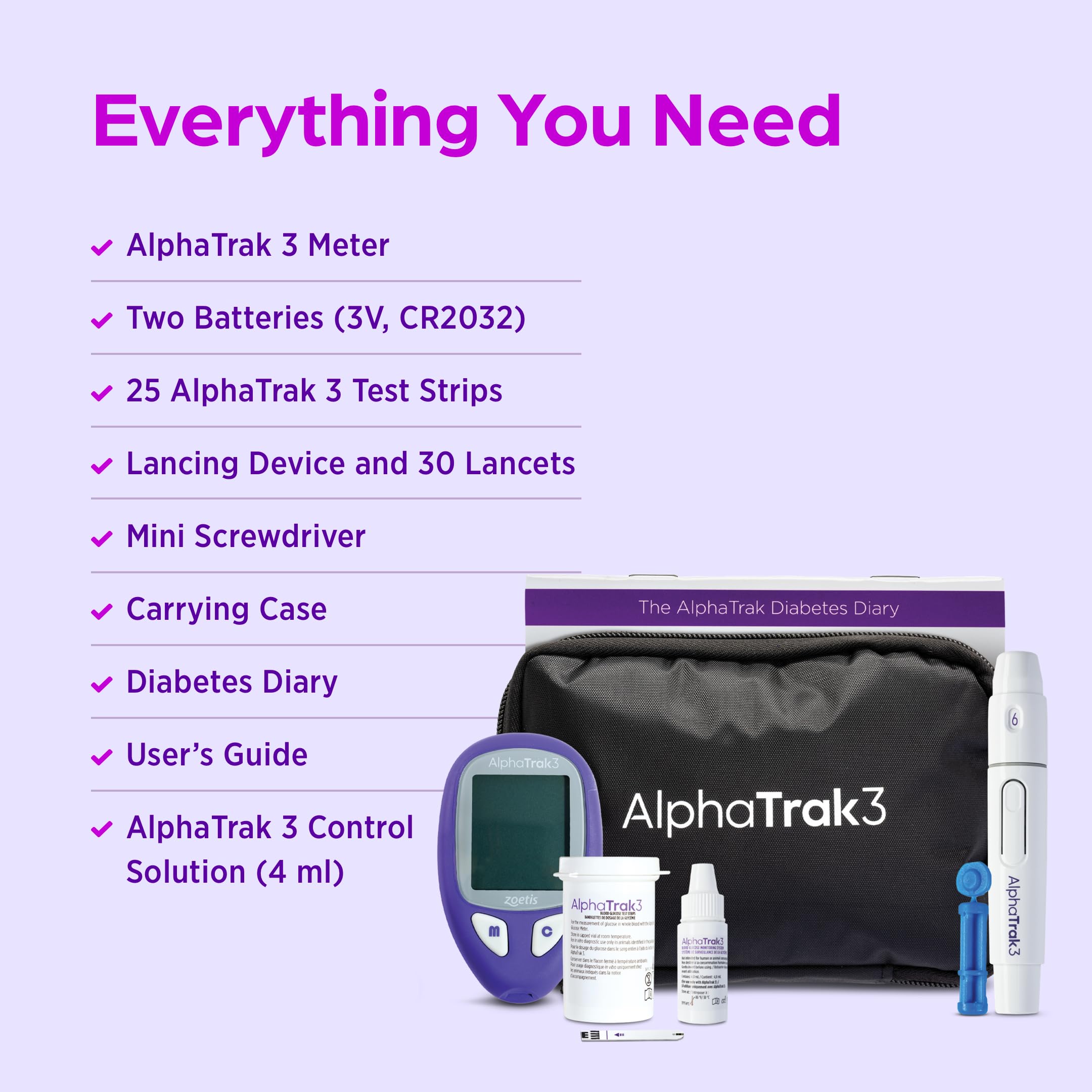 AlphaTrak 3 – dispositif de prélèvement et lancettes pour prélèvements sanguins