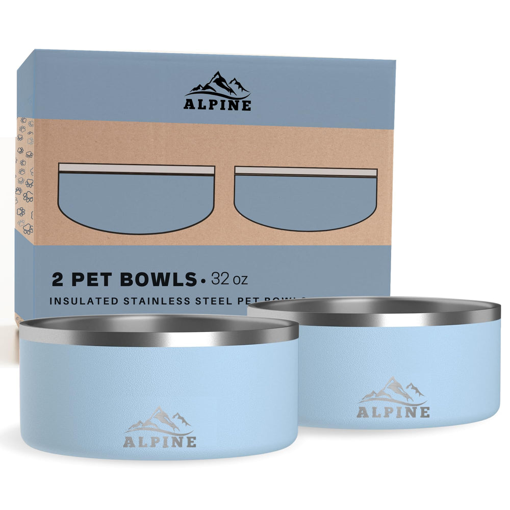 Bol Alpine en acier inoxydable avec anti-glisse pour chien et chat