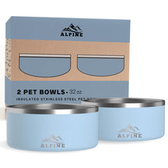 Bol Alpine en acier inoxydable avec anti-glisse pour chien et chat