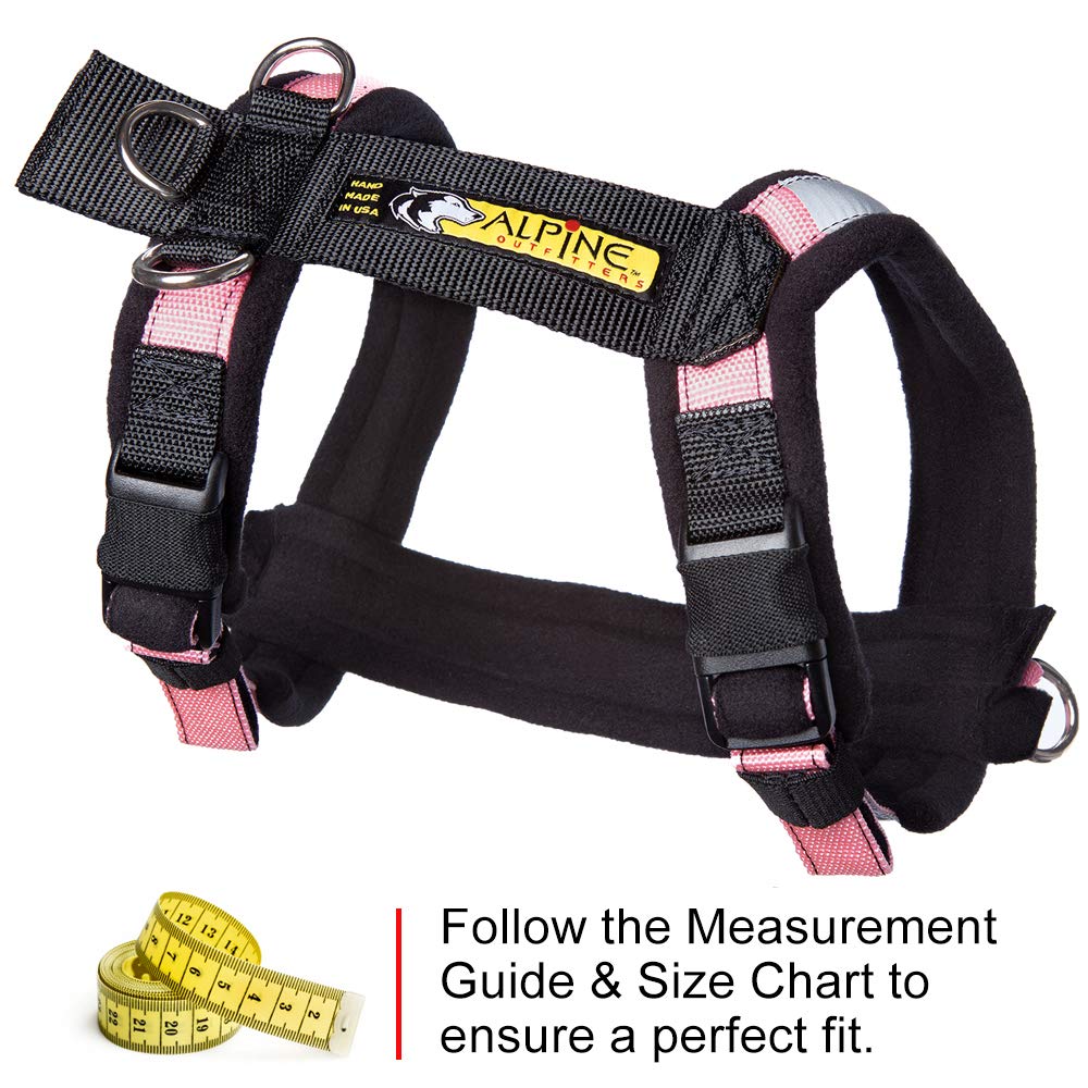 Harnais Alpine Outfitters rembourré en polaire pour le confort du chien.