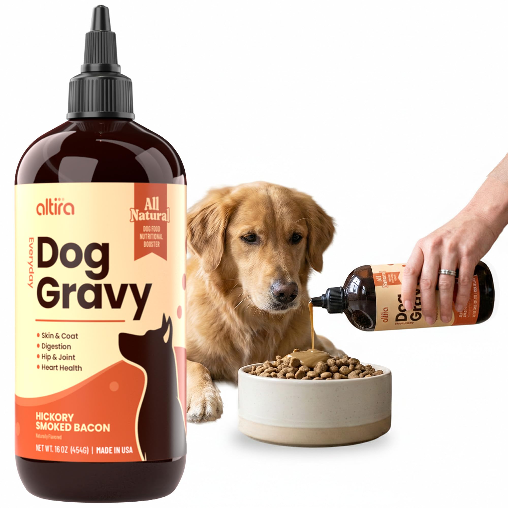 Altira Gravy bouillon-os-poulet-bacon: arôme appétissant qui peut stimuler l'appétit des chiens.