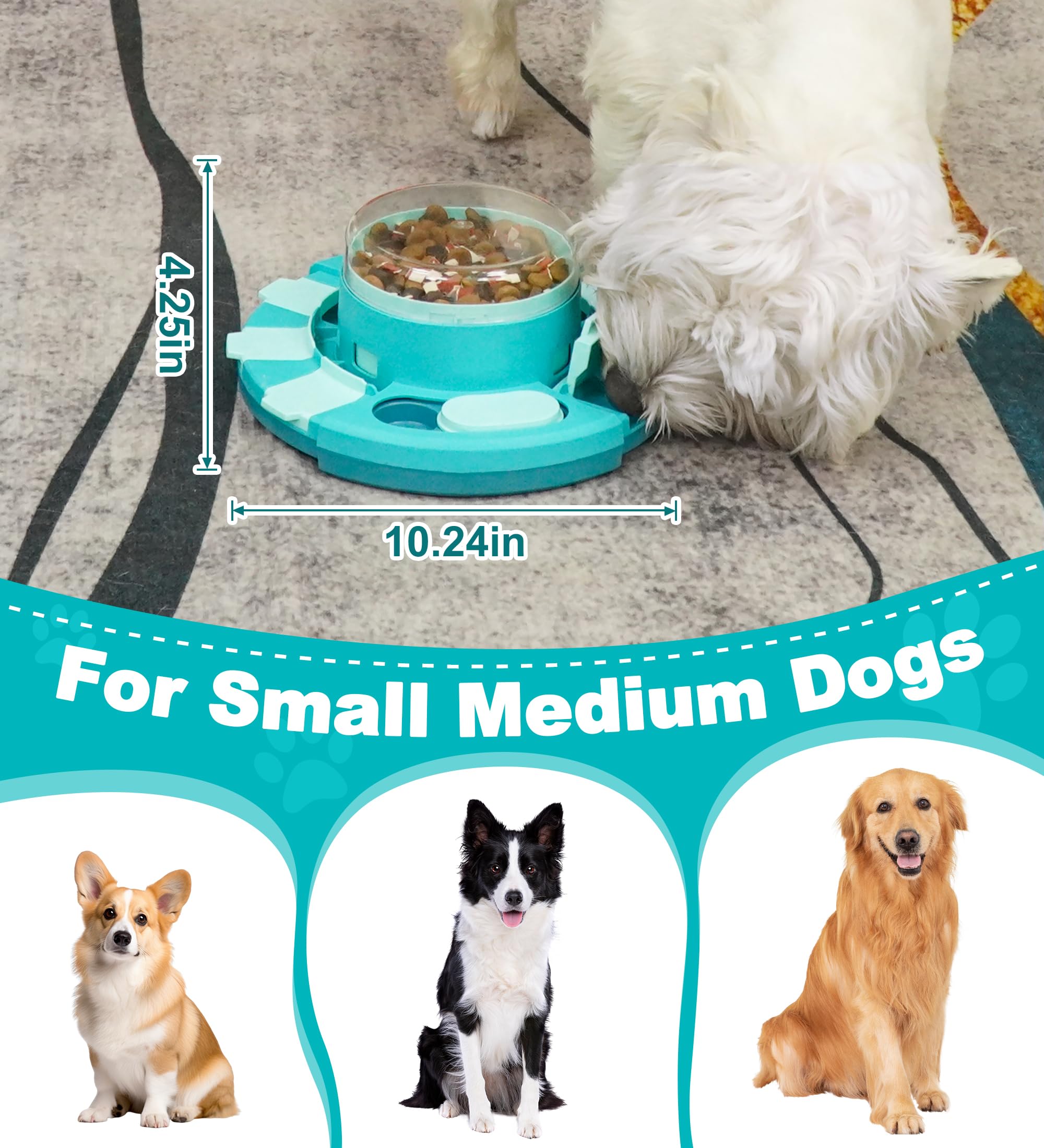 Aluckmao jouet friandises puzzle chien pratique pour petits et moyens chiens.