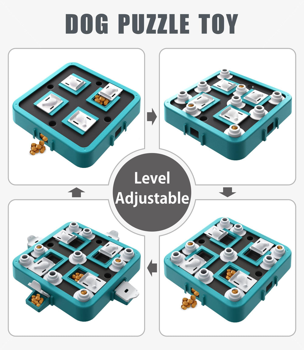 Aluckmao puzzle chien – niveau intermédiaire, encourage la résolution et la patience.