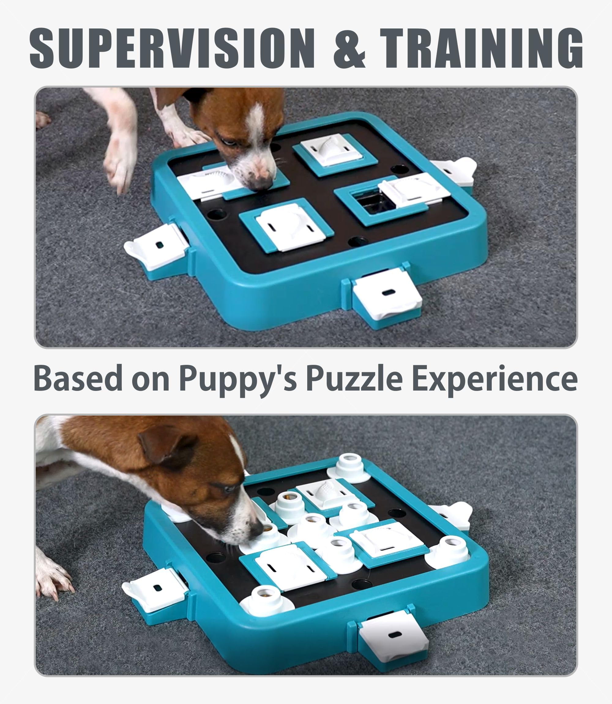 Aluckmao puzzle chien – utilisation sous supervision et sécurité renforcée.