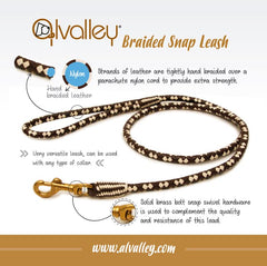 Laisse Alvalley de 123 cm, pratique pour chiens de taille moyenne à grande.