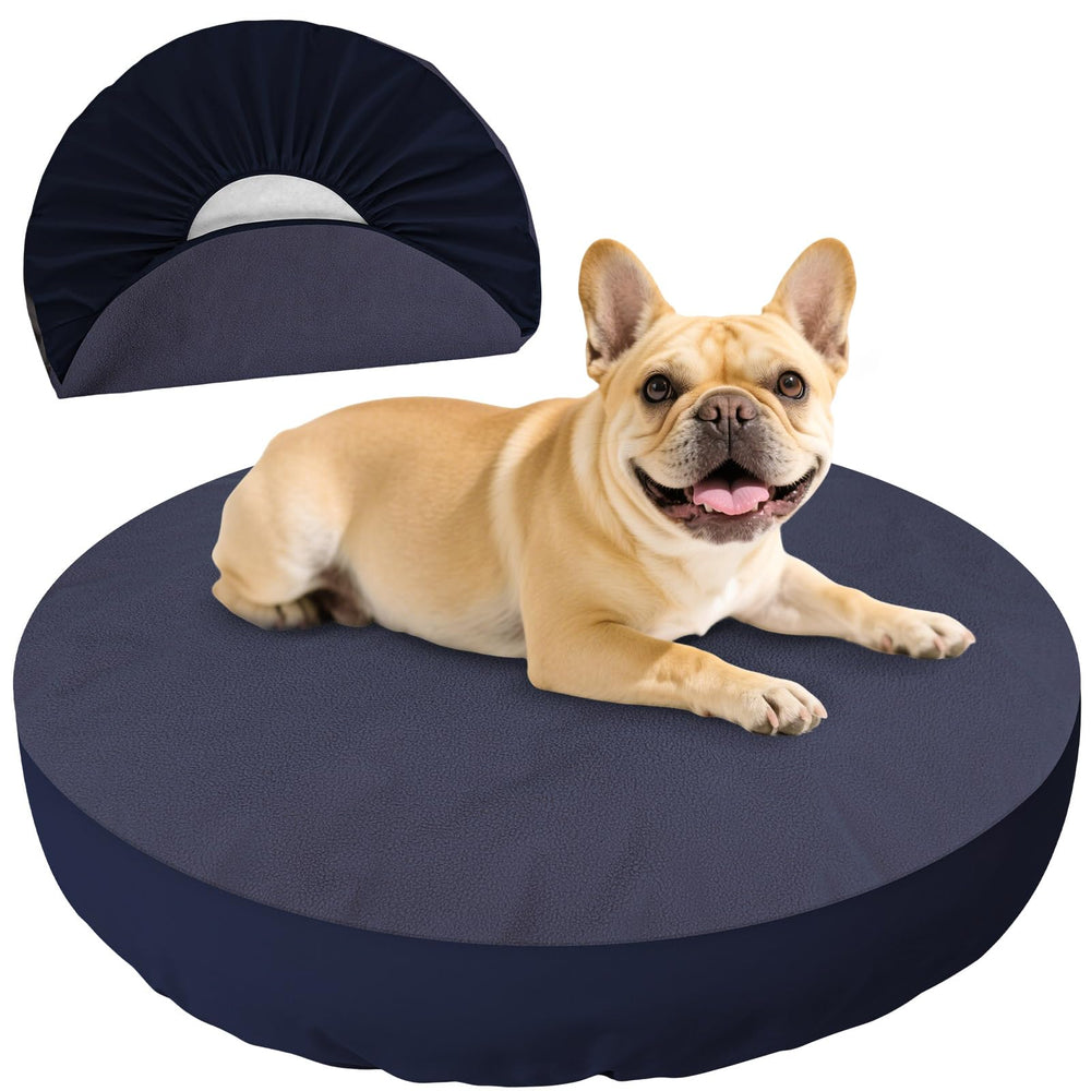 ALWZ-RDY housse pour lit chien rond imperméable protège l’insert et les odeurs