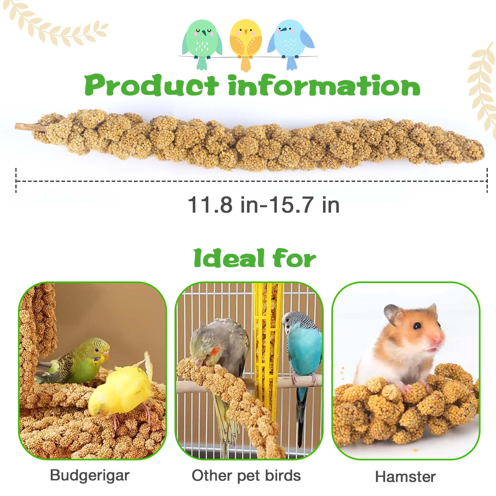 ALWZ-RDY millet brin pour oiseau: source naturelle de protéines et d energie