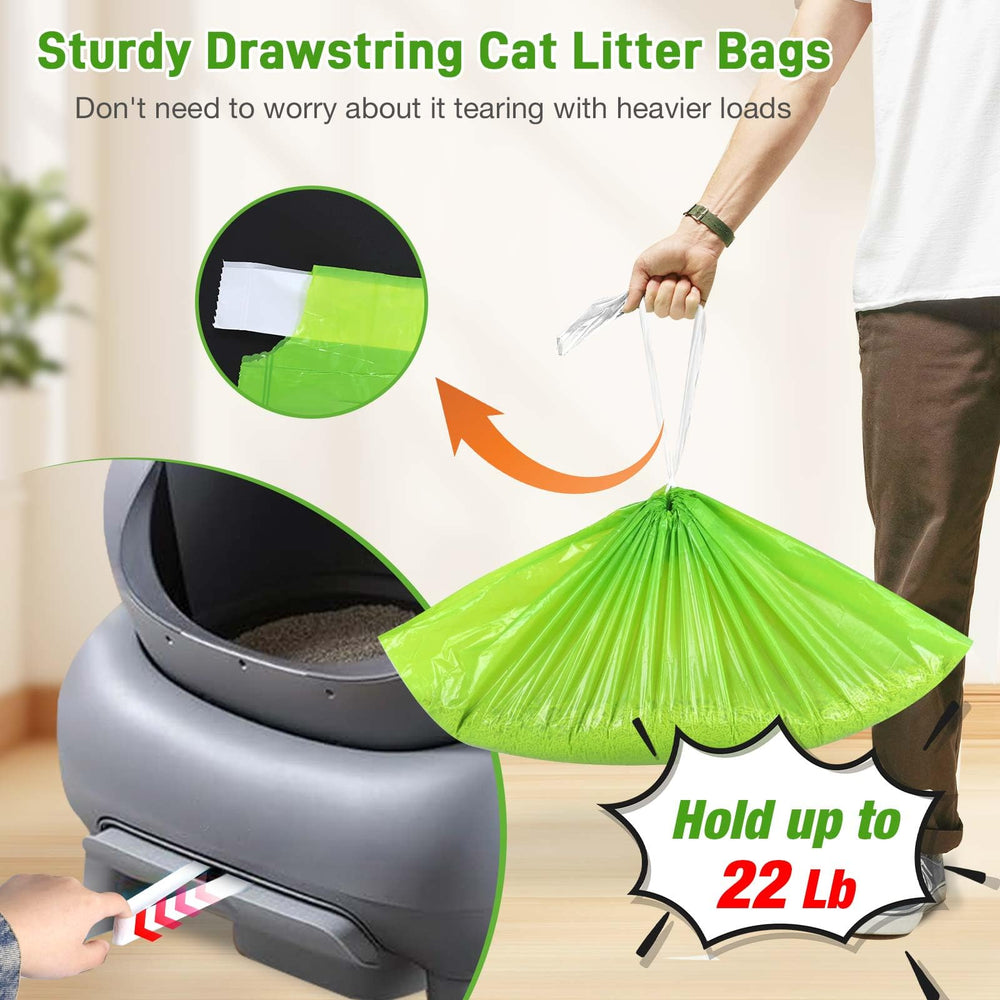 Sacs ALWZ-RDY 27x13 compatibles Petpivot Autoscooper, nettoyage pratique et sans fuite.