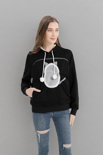 ALYC hoodie noir: design élégant pour femme et compagnon bien calé.