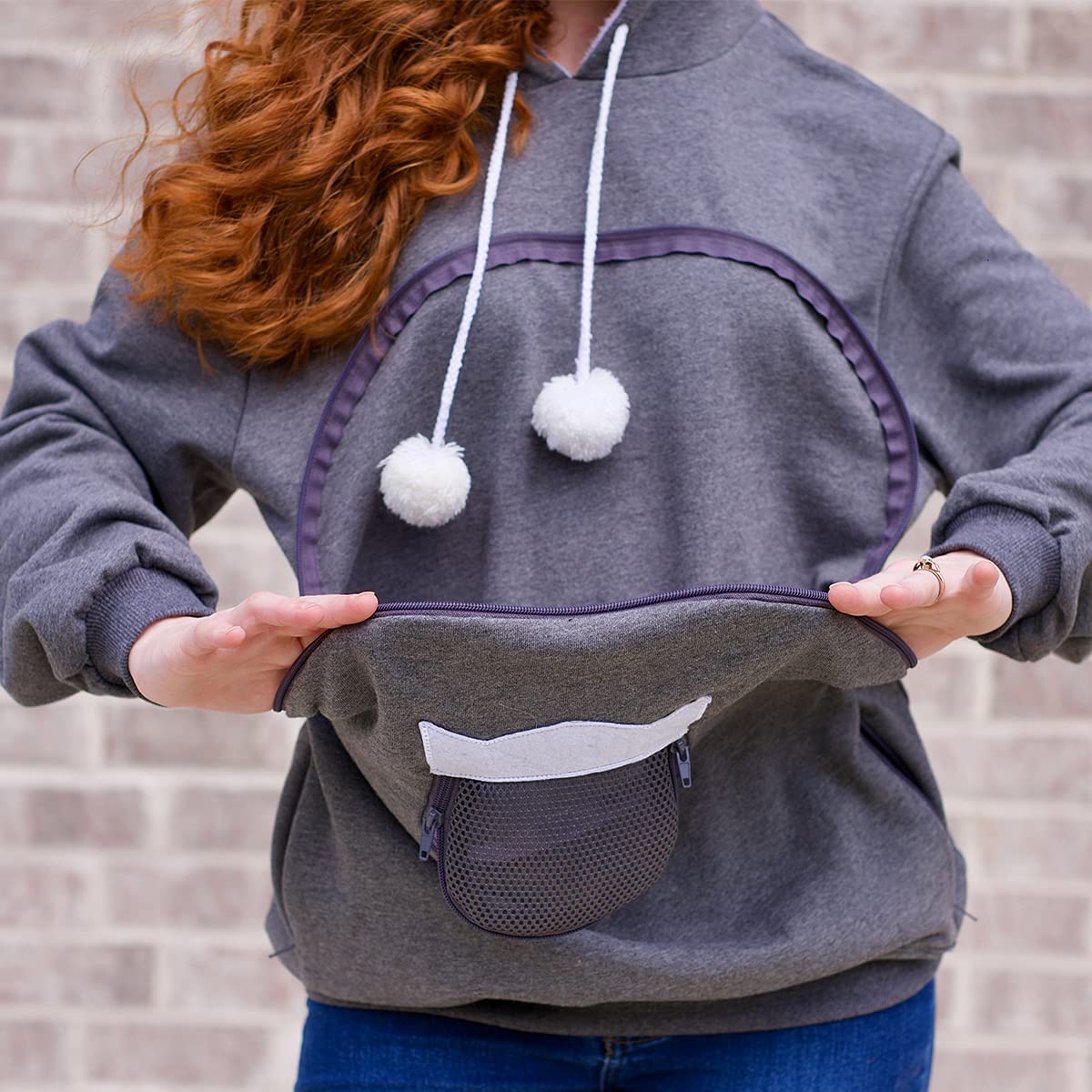 ALYC hoodie avec oreilles de chat, style ludique et rangement pratique.