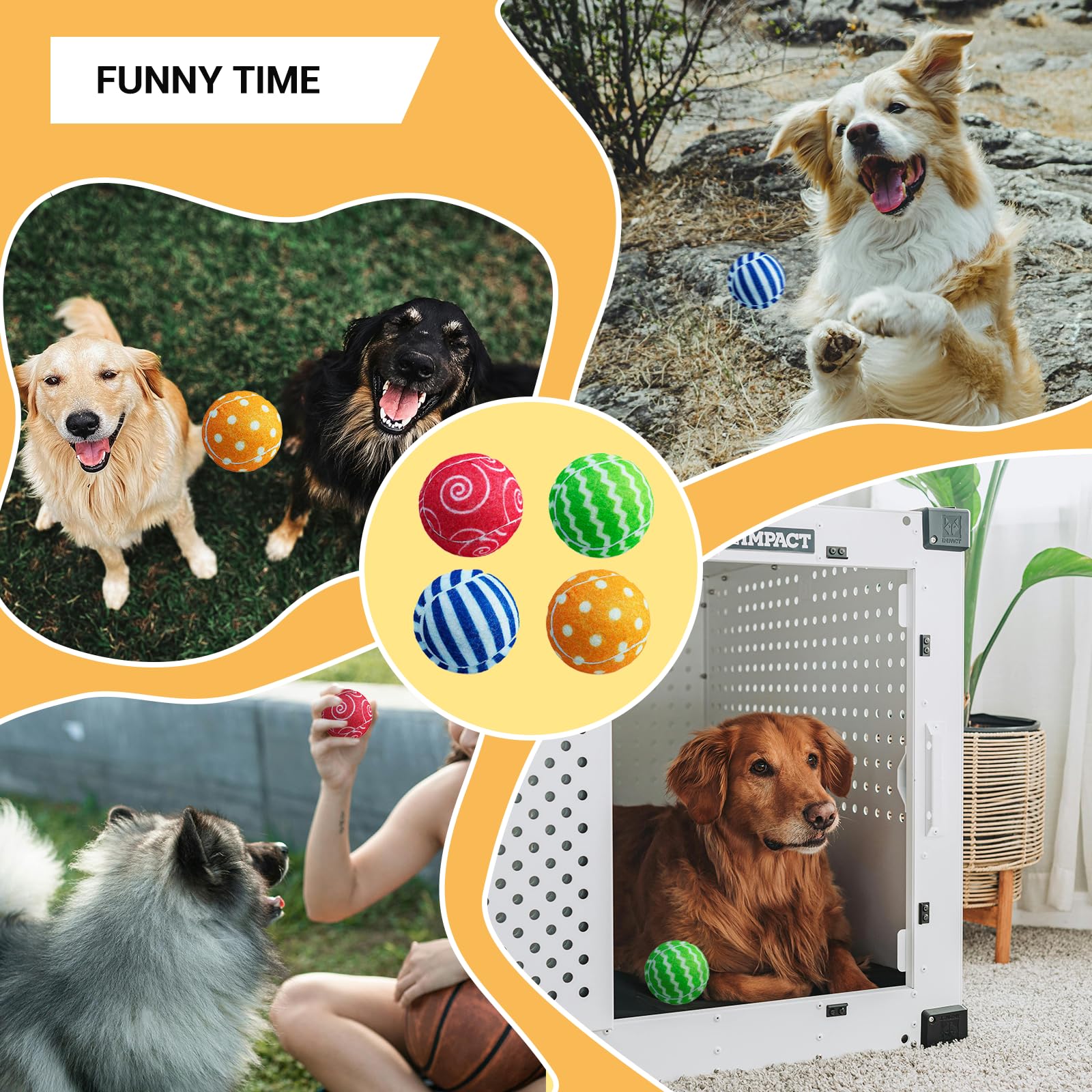 Balles AMA SPORT rebond durable – activités de fetch prolongées