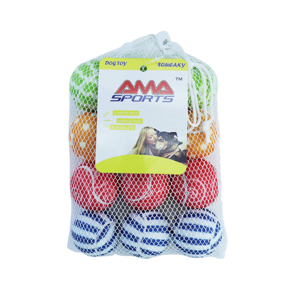 Balles siffleuses AMA SPORT pour chien, visuelles et faciles à repérer lors du jeu.