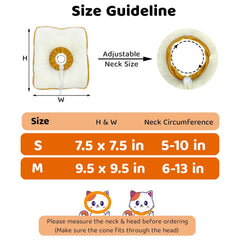 Collier Amakunft doux pour chat post-opératoire, ajustable et léger.