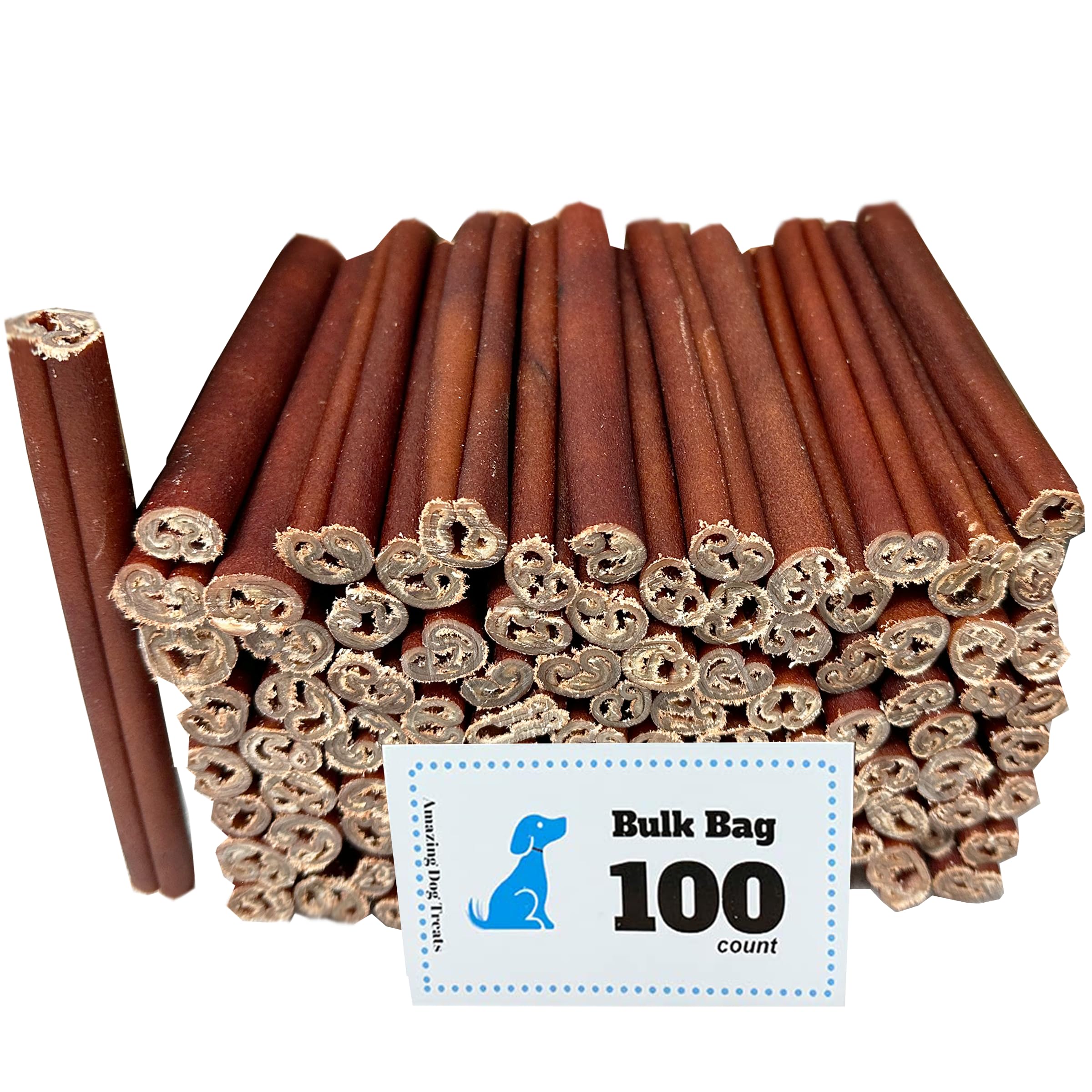 Amazing Dog Treats présente les bâtonnets-collagene-6-pouces comme alternative au cuir brut pour chiens.