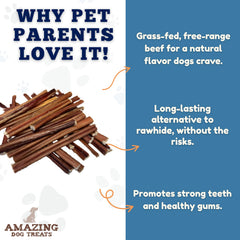 Bully-stick naturel d'Amazing Dog Treats, parfait pour chiots et chiens sensibles.