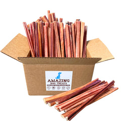 Amazing Dog Treats Bully Sticks pour petit chien – emballage pratique et longueur adaptée.