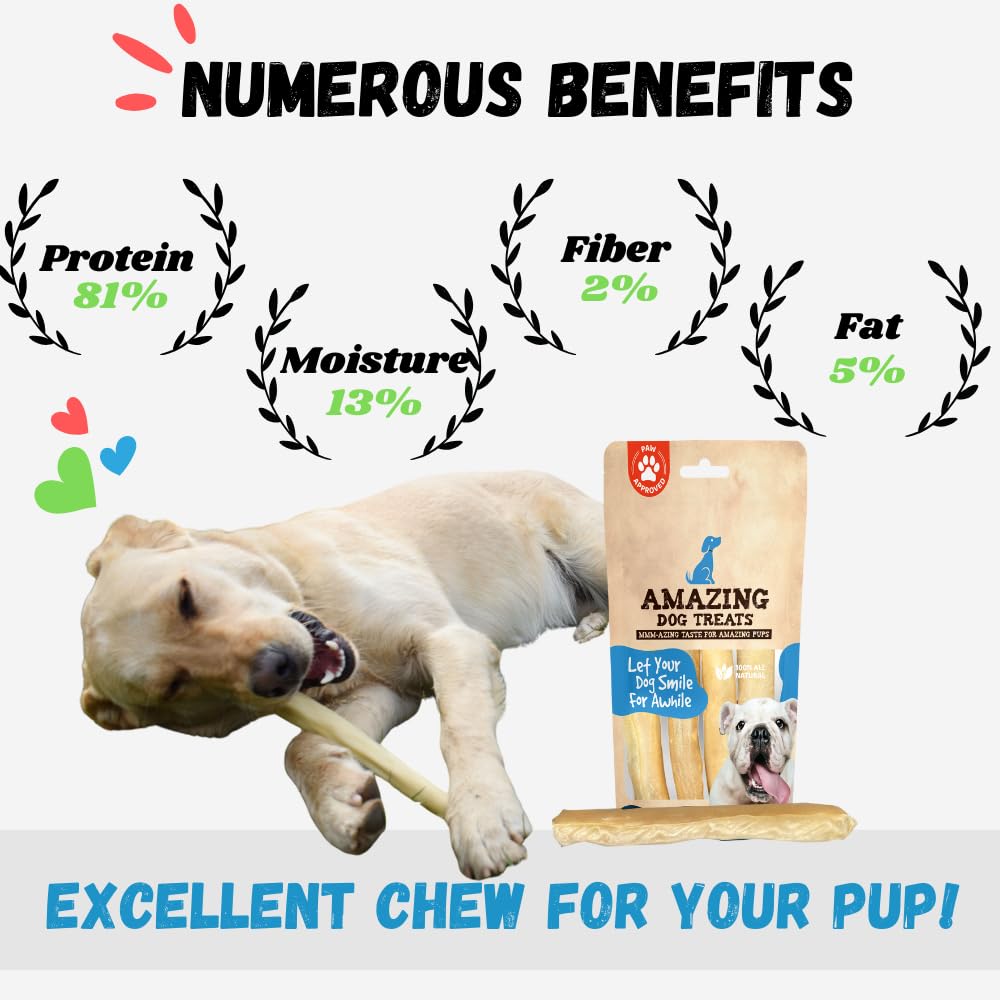 Amazing Dog Treats dentaire collagene 6 pouces; soutien potentiel à l entretien dentaire.
