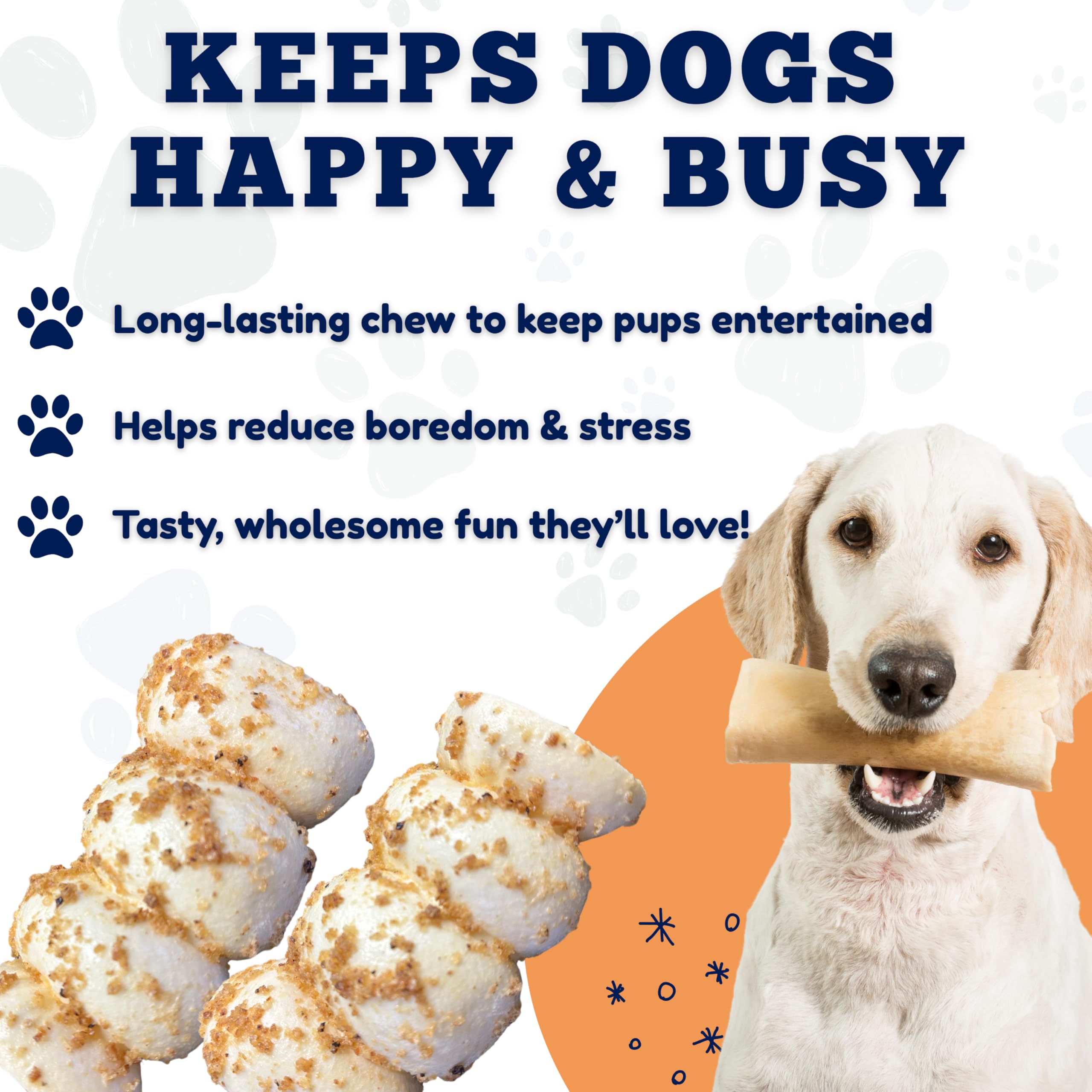 Hygiène dentaire potentielle avec une mastication longue durée Amazing Dog Treats.