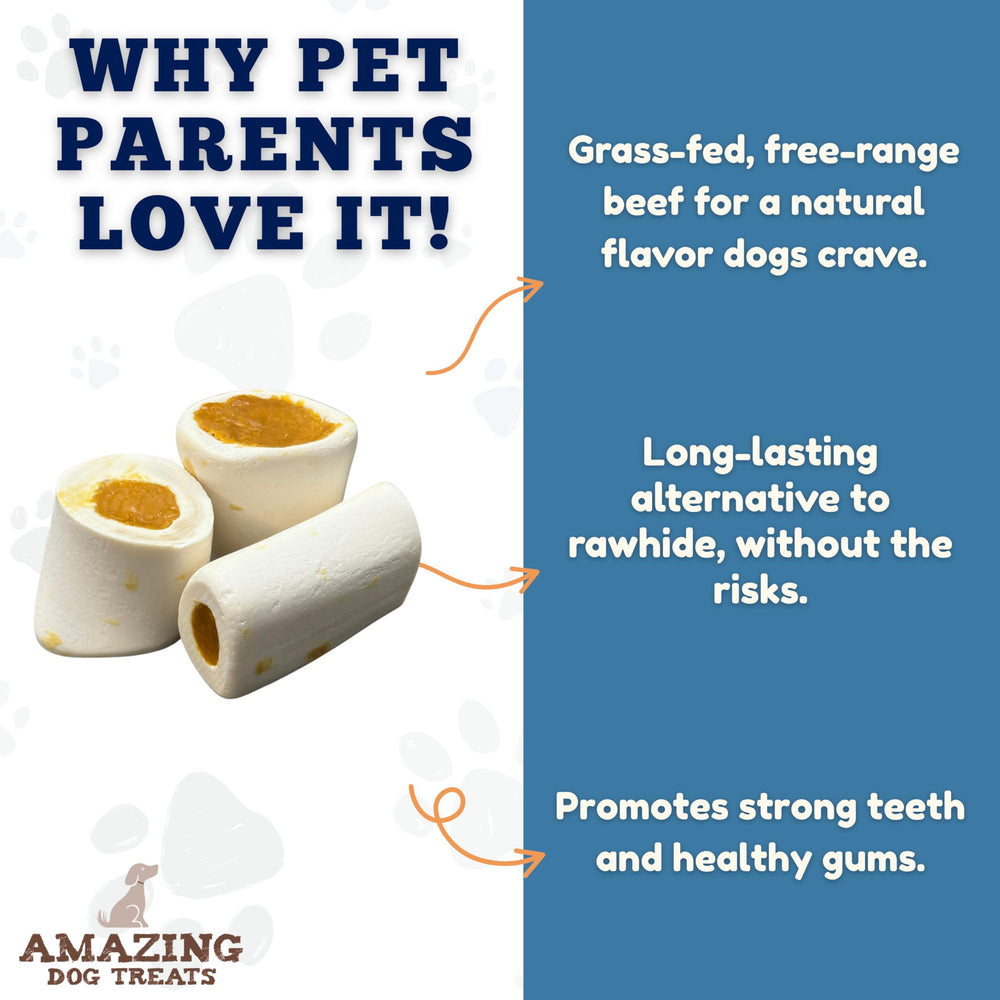 Amazing Dog Treats – os tibia farcis bacon fromage, sans produits chimiques ni additifs.
