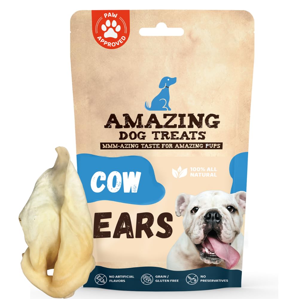 Amazing Dog Treats paquet oreilles de boeuf gros format 25 pièces, sans additifs