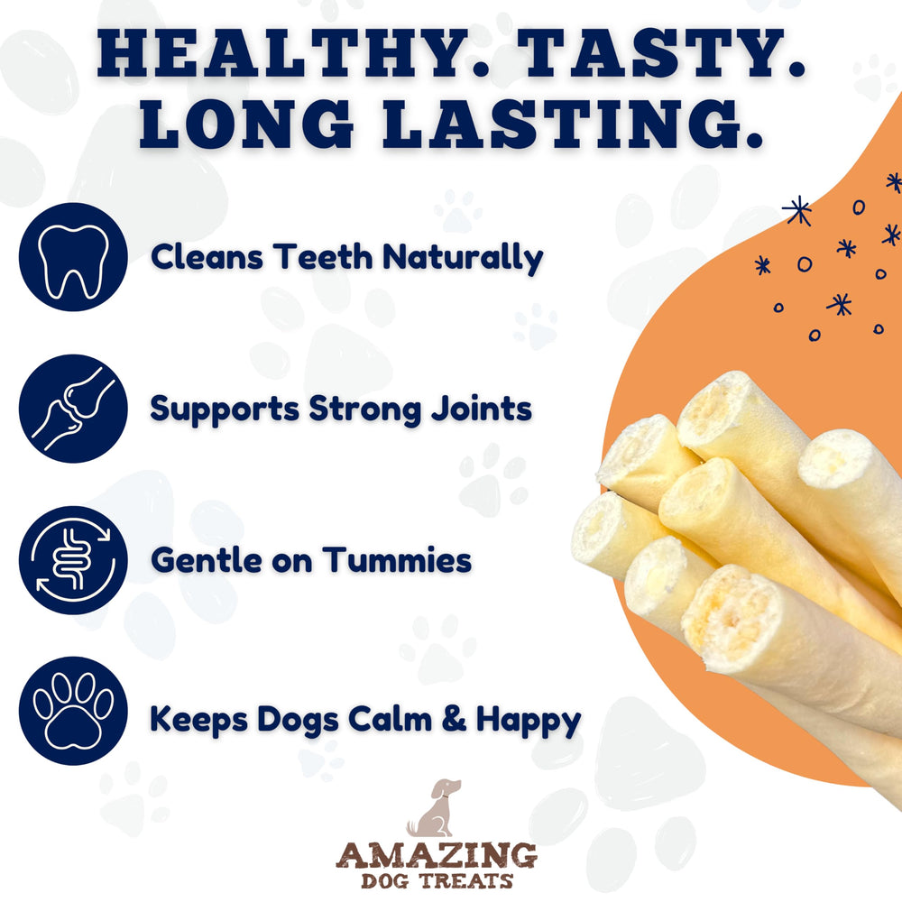 Amazing Dog Treats queue de boeuf 6 pouces, sans additifs et friandise naturelle.