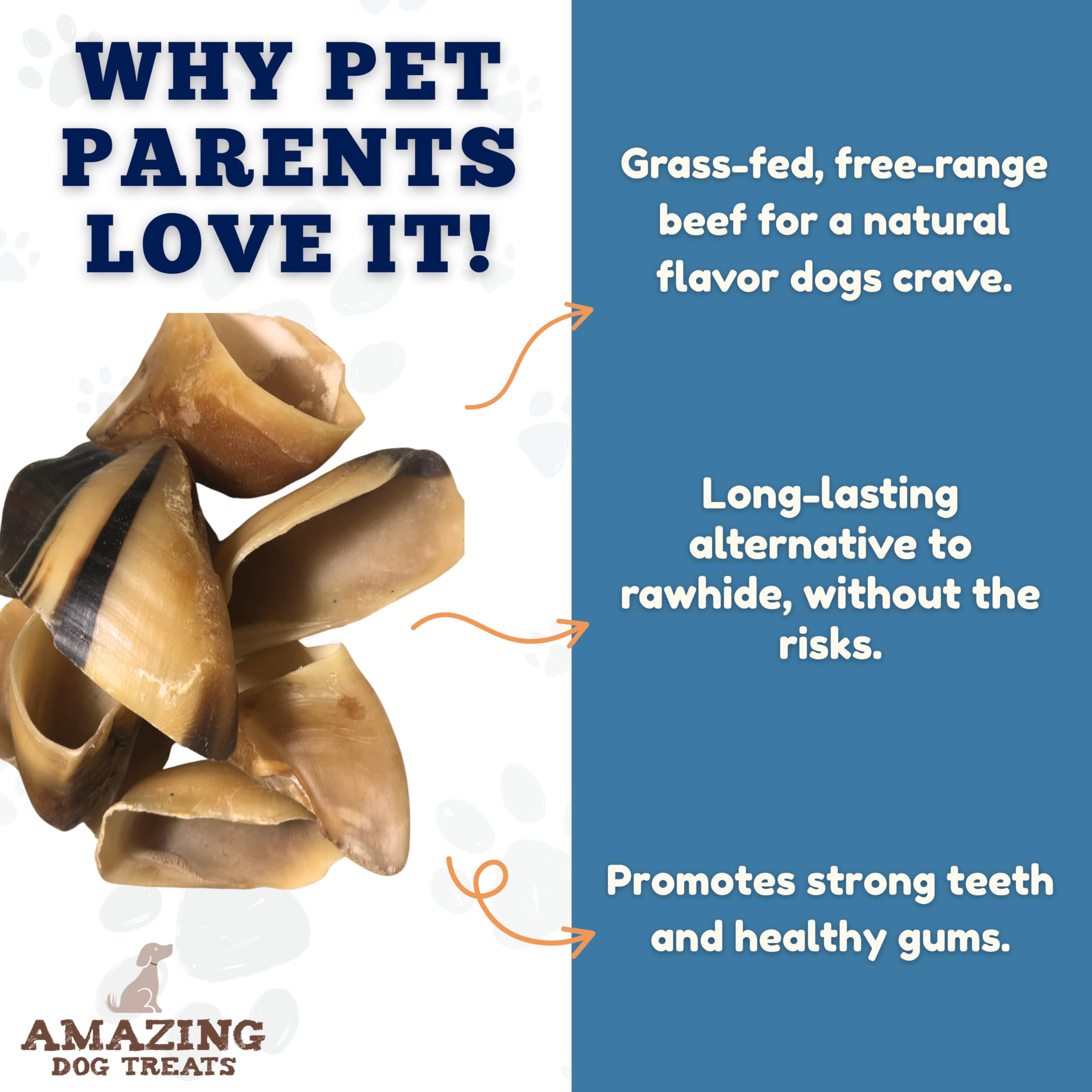 Avantages dentaires potentiels des sabots de boeuf Amazing Dog Treats.