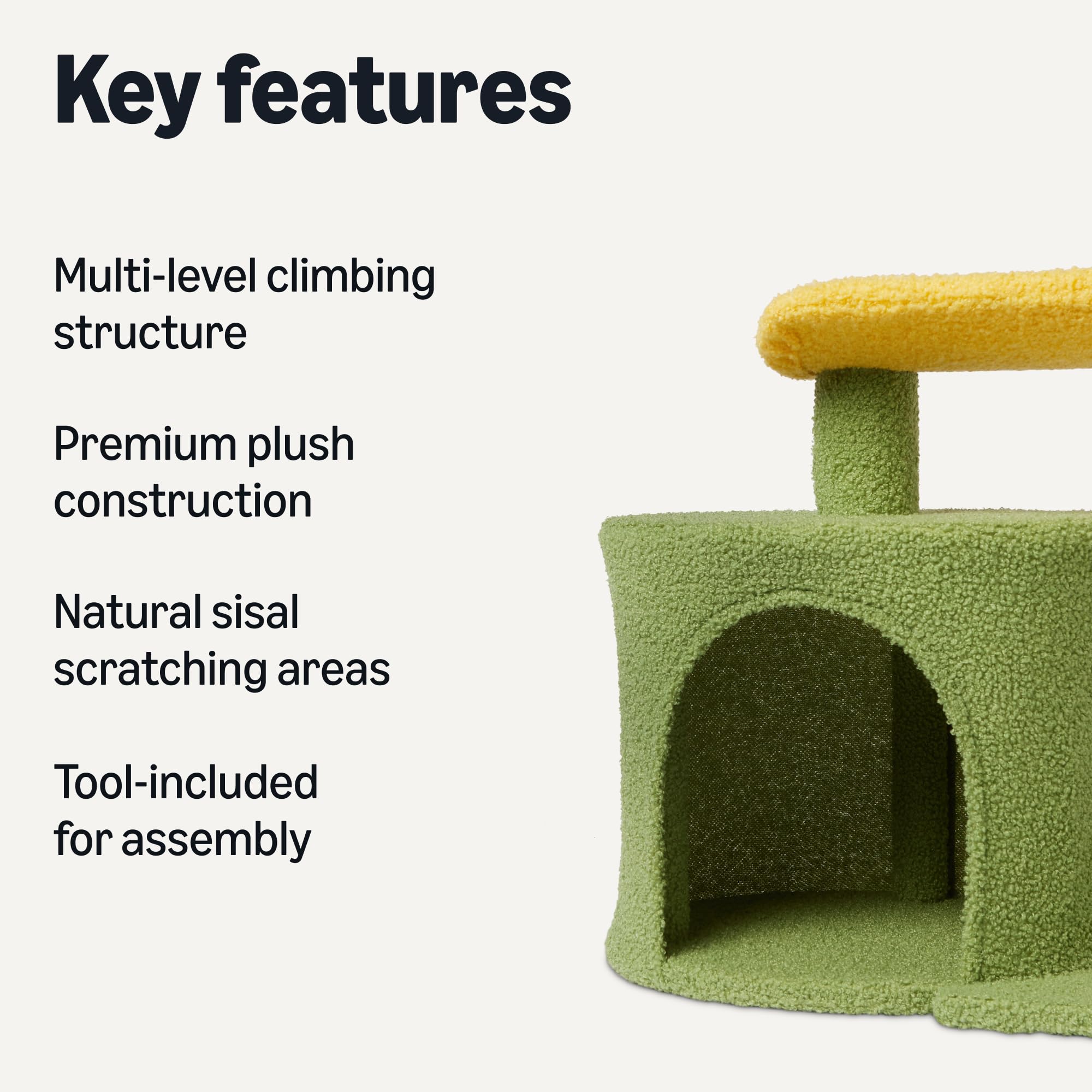Amazon Basics arbre chat condo doux, espace cocon pour se cacher et se reposer.