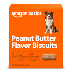 Amazon Basics biscuits pour chien, paquet 5 lb, croquant idéal pour récompenser.