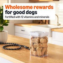 Friandise Amazon Basics saveur beurre cacahuète, récompense savoureuse lors des séances.
