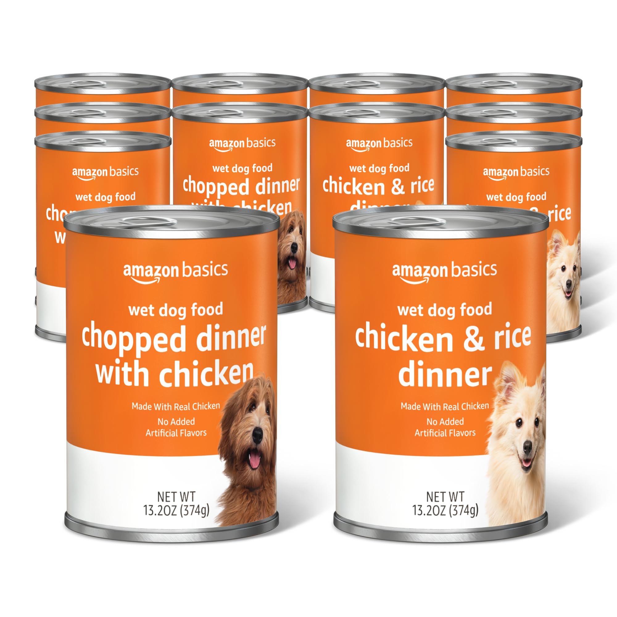 Amazon Basics Chopped Dinner poulet et riz en boîte, repas pratique pour chien