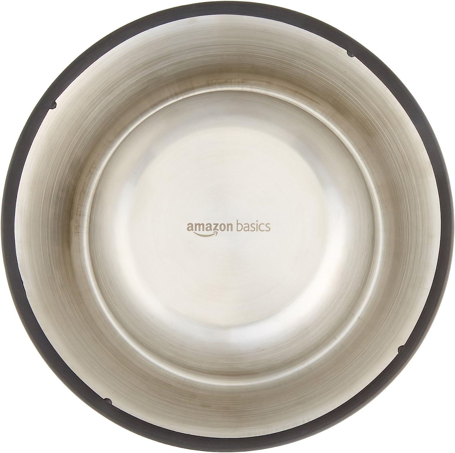 Bol Amazon Basics en inox pour chats sans odeur, hygiène simple.