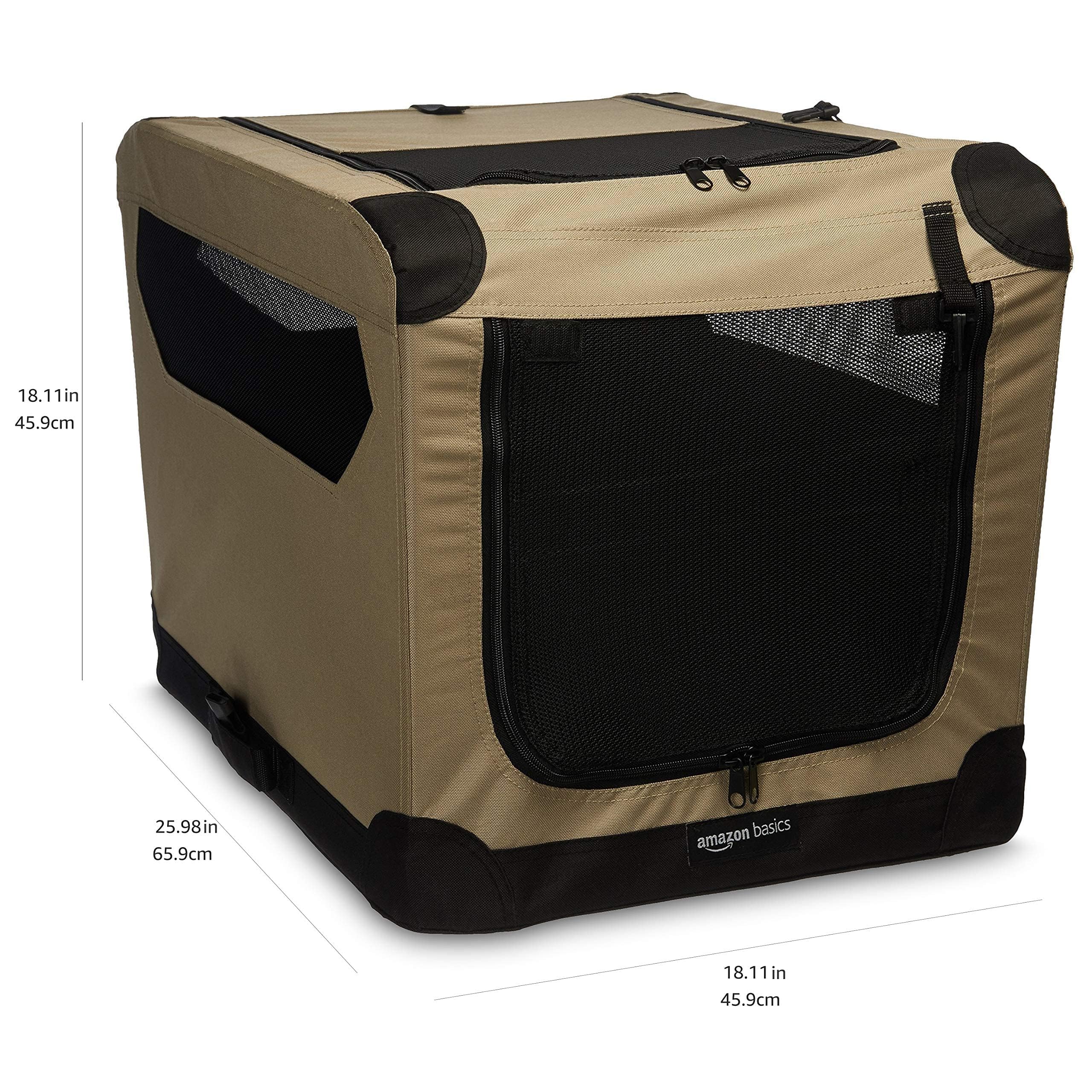 Amazon Basics cage-chien-en-tissu-doux ventilation maillage quatre côtés, confort pour votre chien.
