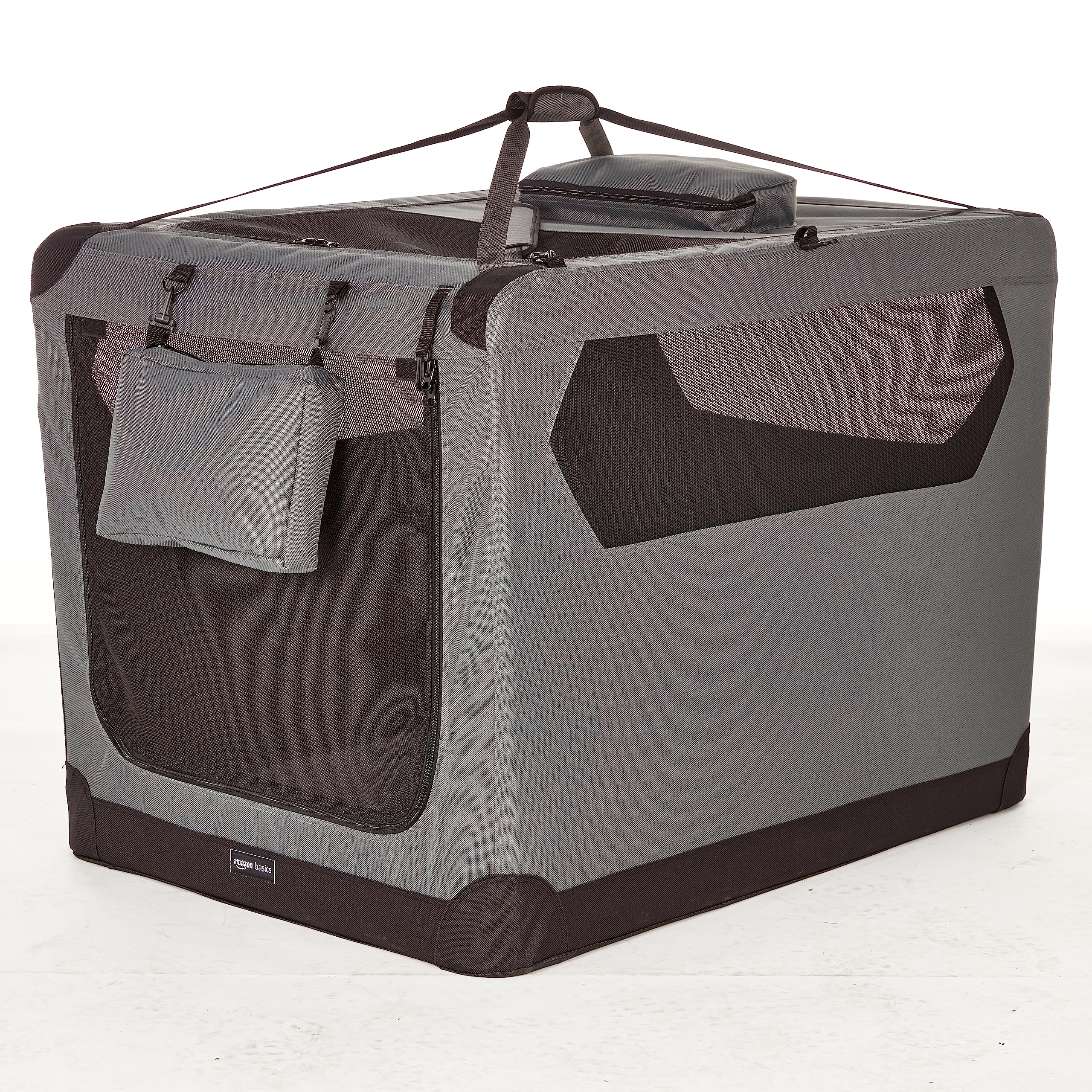 Cage Amazon Basics pour chien avec ouverture supérieure pour un accès facile