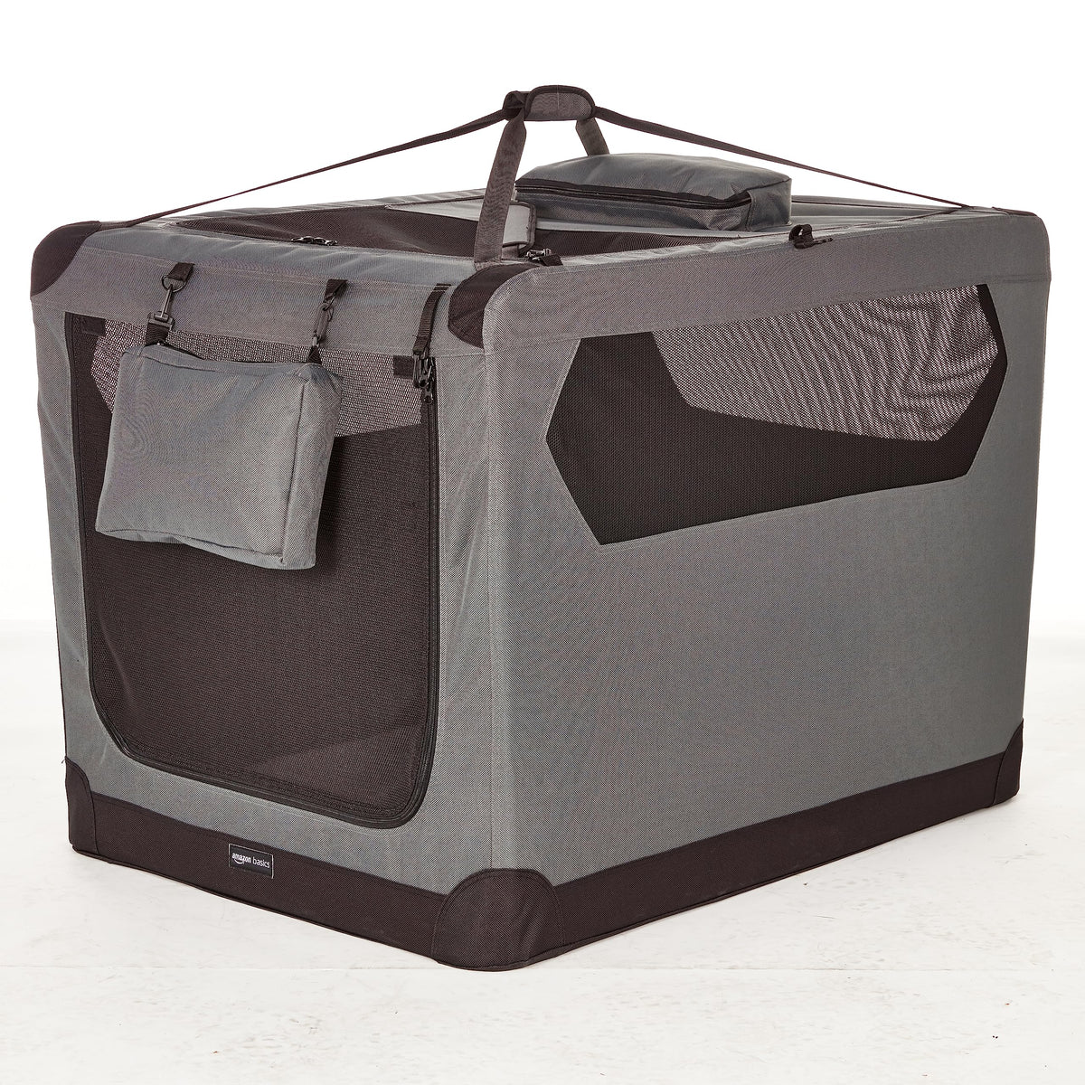 Cage Amazon Basics pour chien avec ouverture supérieure pour un accès facile