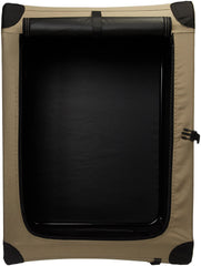 Cage amazon-basics ventilée avec porte double pour une bonne circulation d'air.