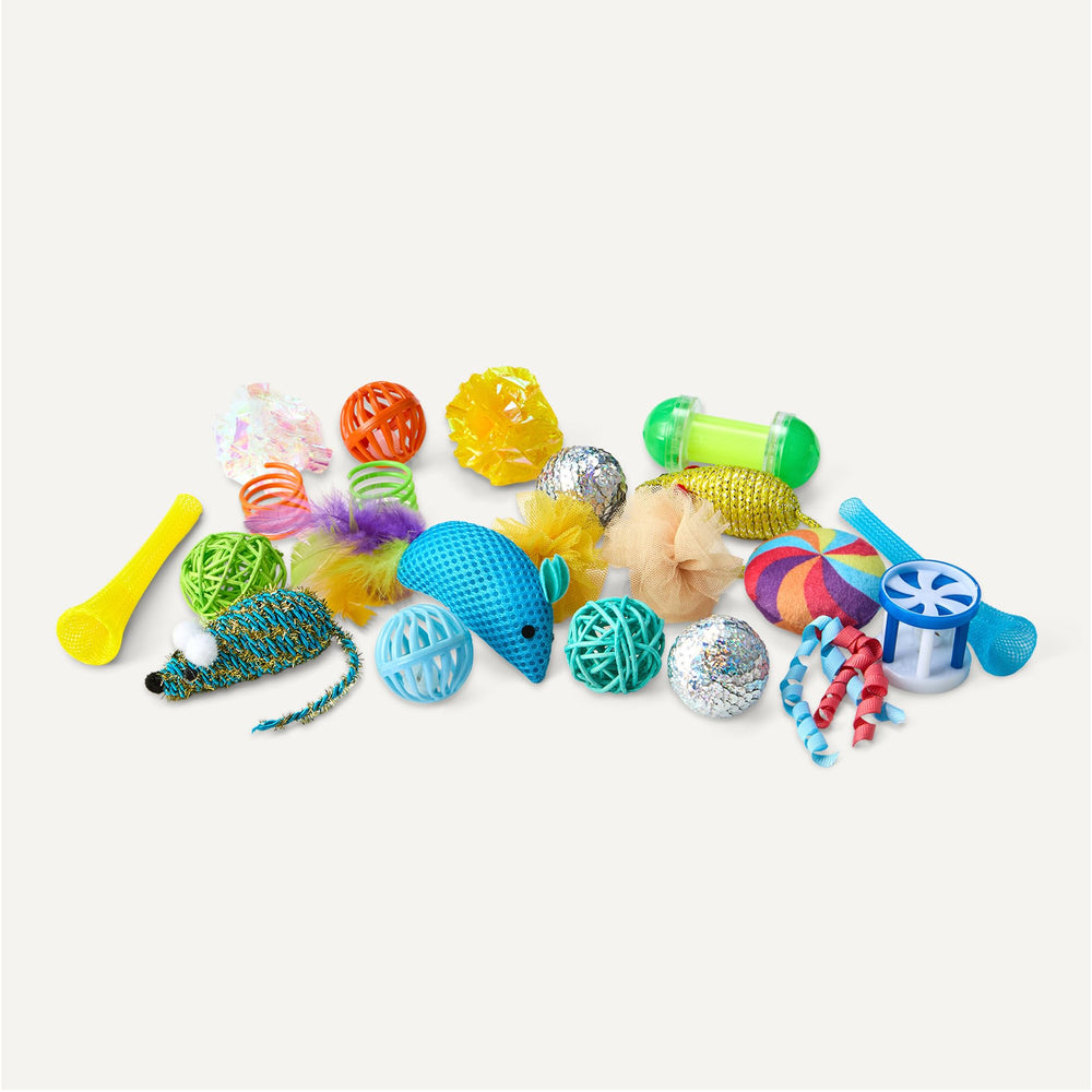 Amazon Basics Chat: souris en peluche, stimulation mentale et jeu interactif.