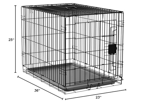 Poignée supérieure du chenil Amazon Basics pour transport aisé