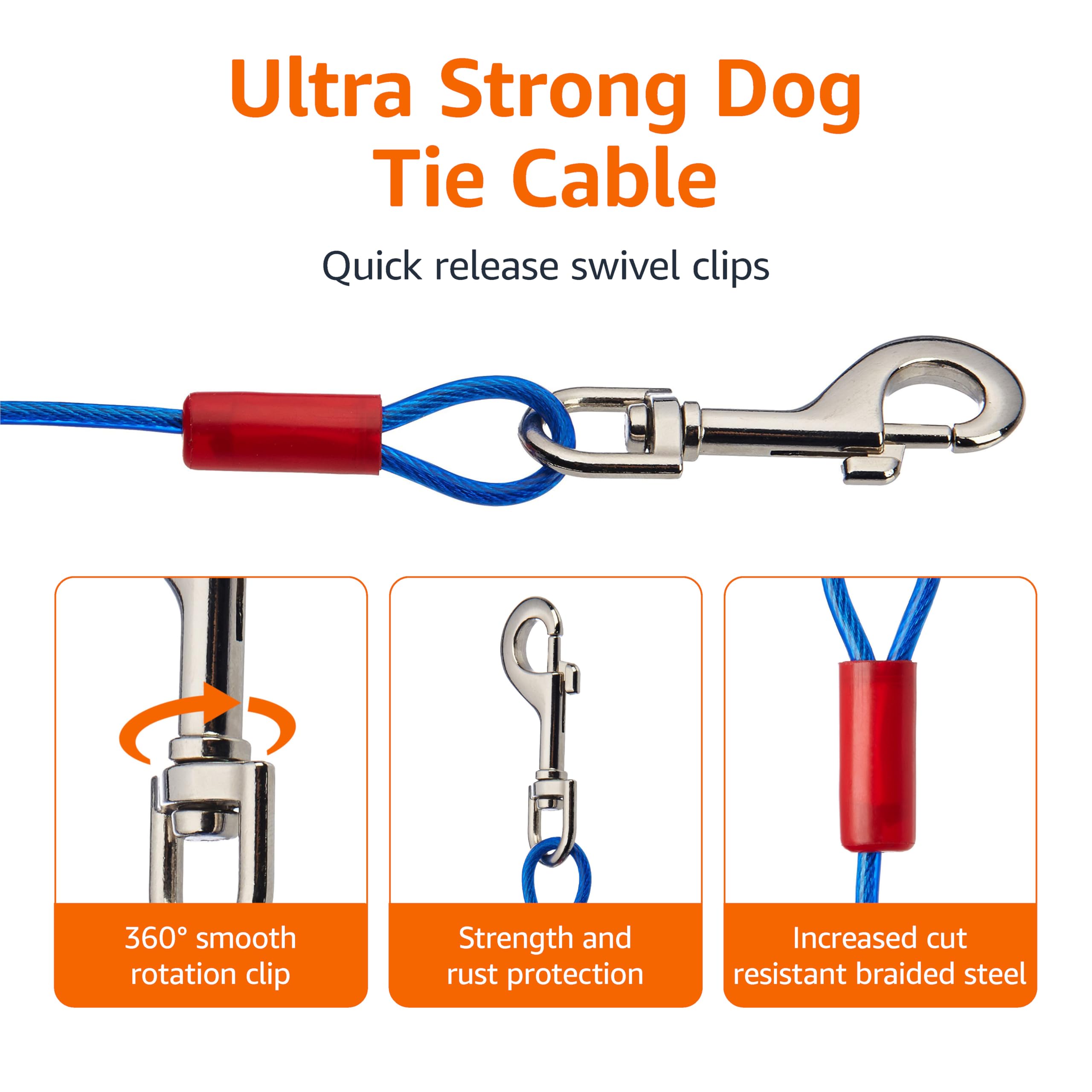 Clip métallique durable Amazon Basics pour connexions rapides.