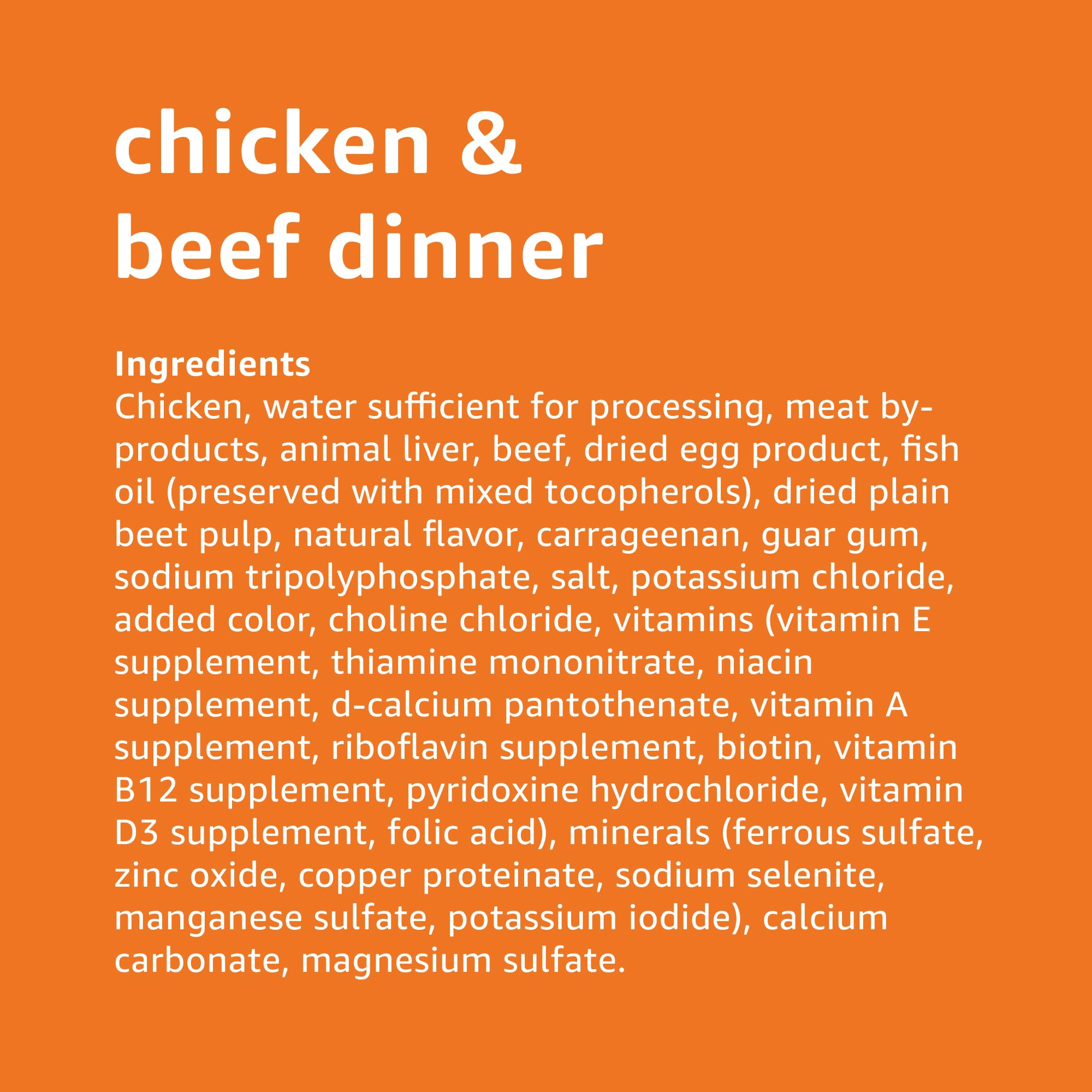 Conserve amazon-basics pour chiot, poulet et boeuf, sans arômes artificiels ajoutés.