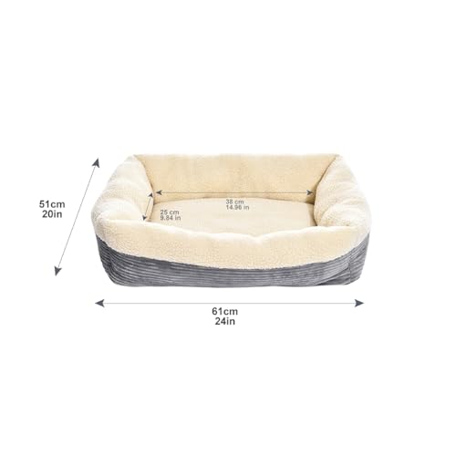 Dortoir Amazon Basics en sherpa gris, douceur et confort pour les siestes.