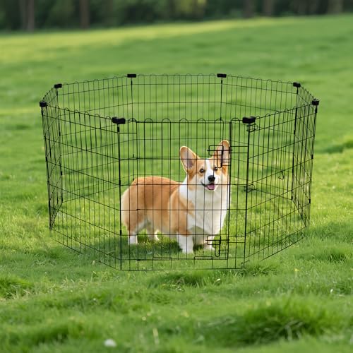 Enclos pour chien noir Amazon Basics de 30 pouces, stabilité et sécurité.