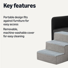 Amazon Basics escaliers pliables antiglisse, parfaits pour canapé et fauteuils.