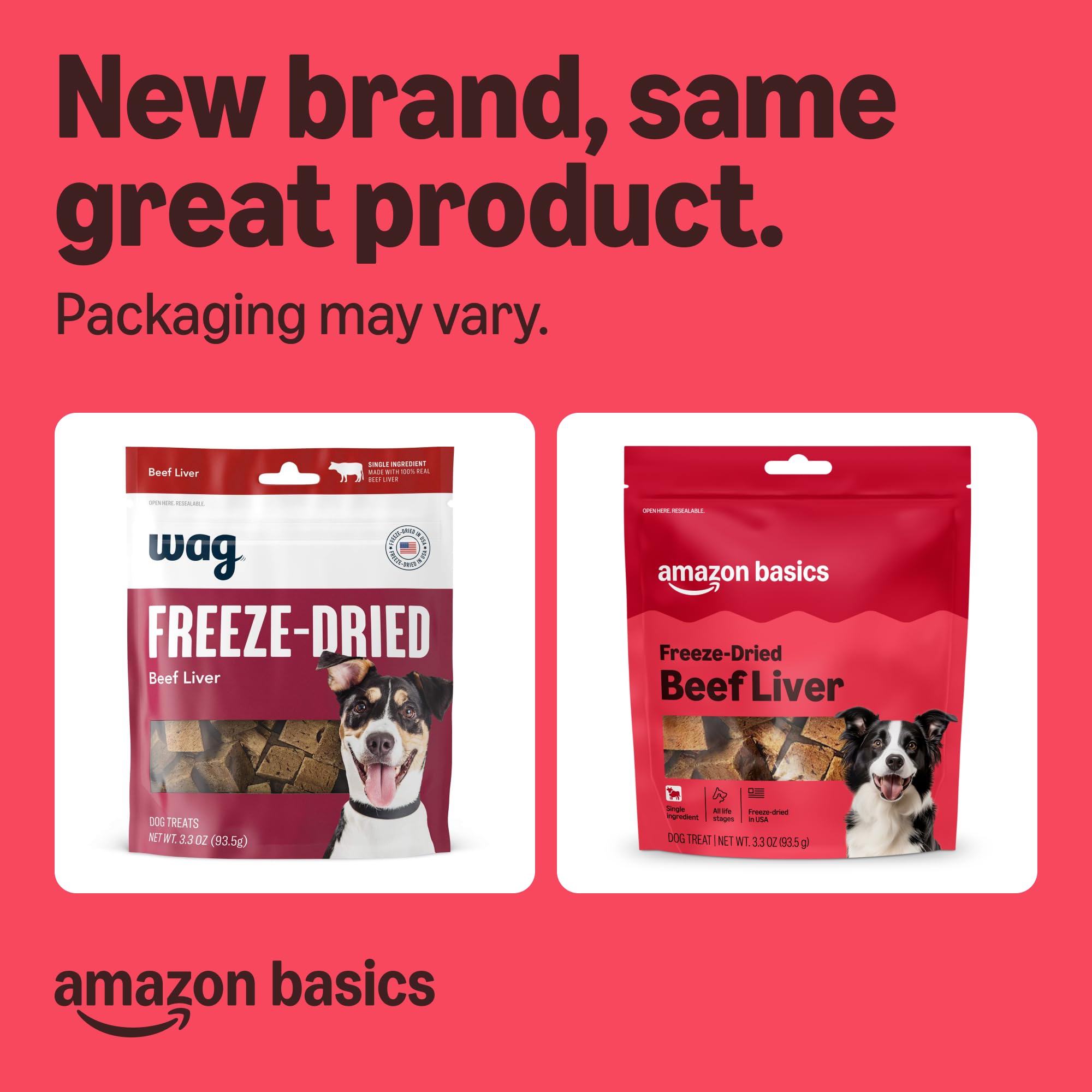 Friandises au foie de boeuf Amazon Basics: ingrédient unique et texture agréable.