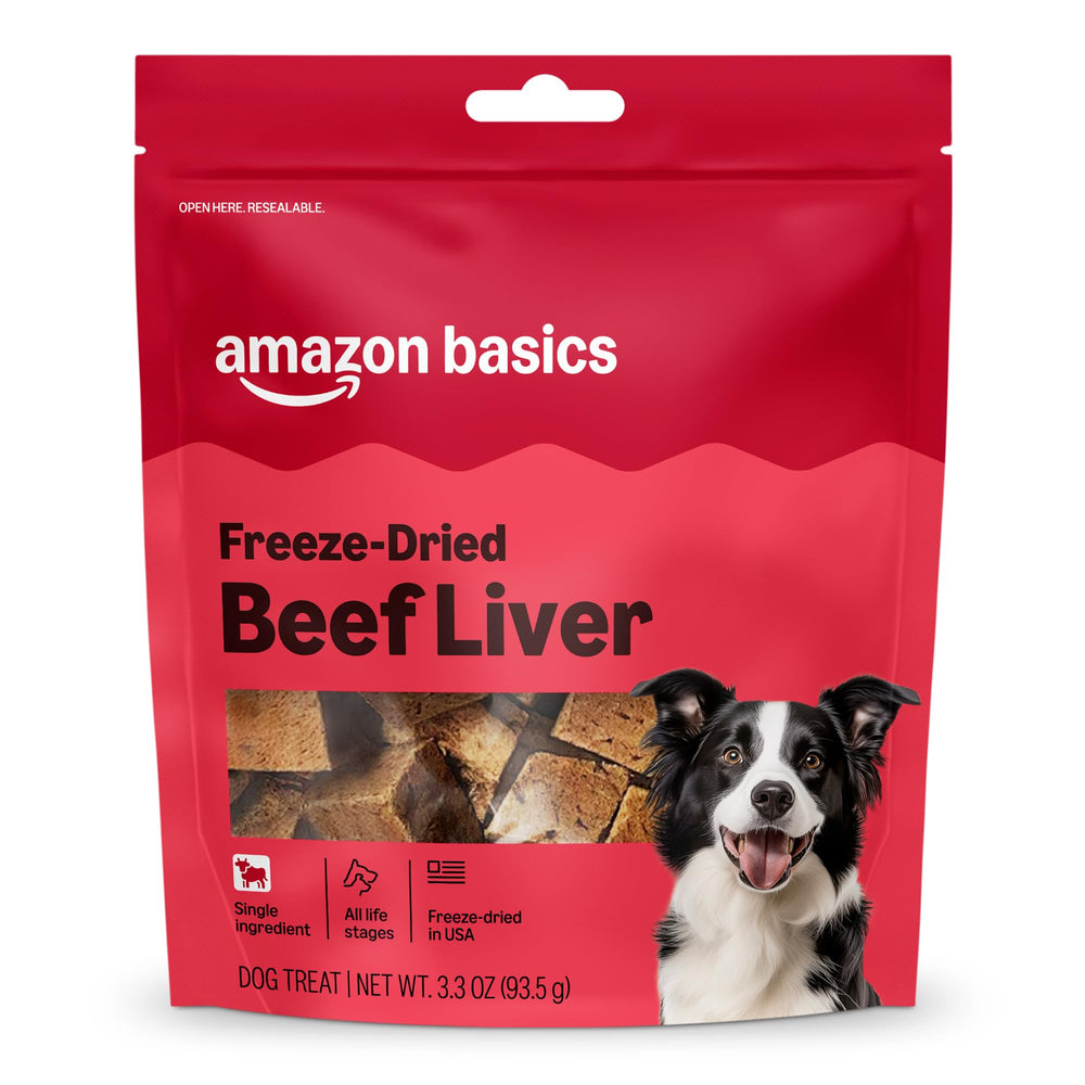 Amazon Basics friandises chien foie boeuf seche-poche: récompense pratique lors des séances.
