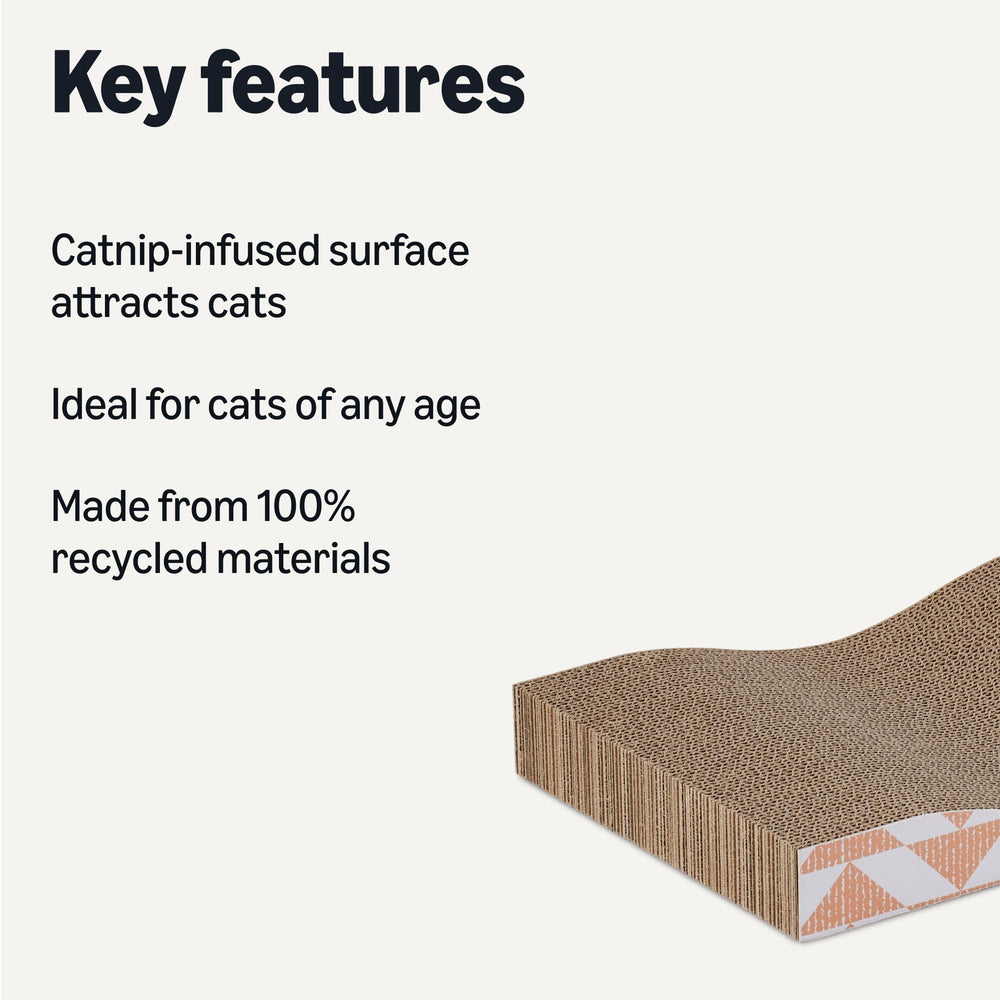 Amazon Basics grattoir chat avec herbe à chat, attraction naturelle.