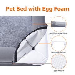 Amazon Basics lit-canapé chien gris, dessous anti-dérapant pour stabilité