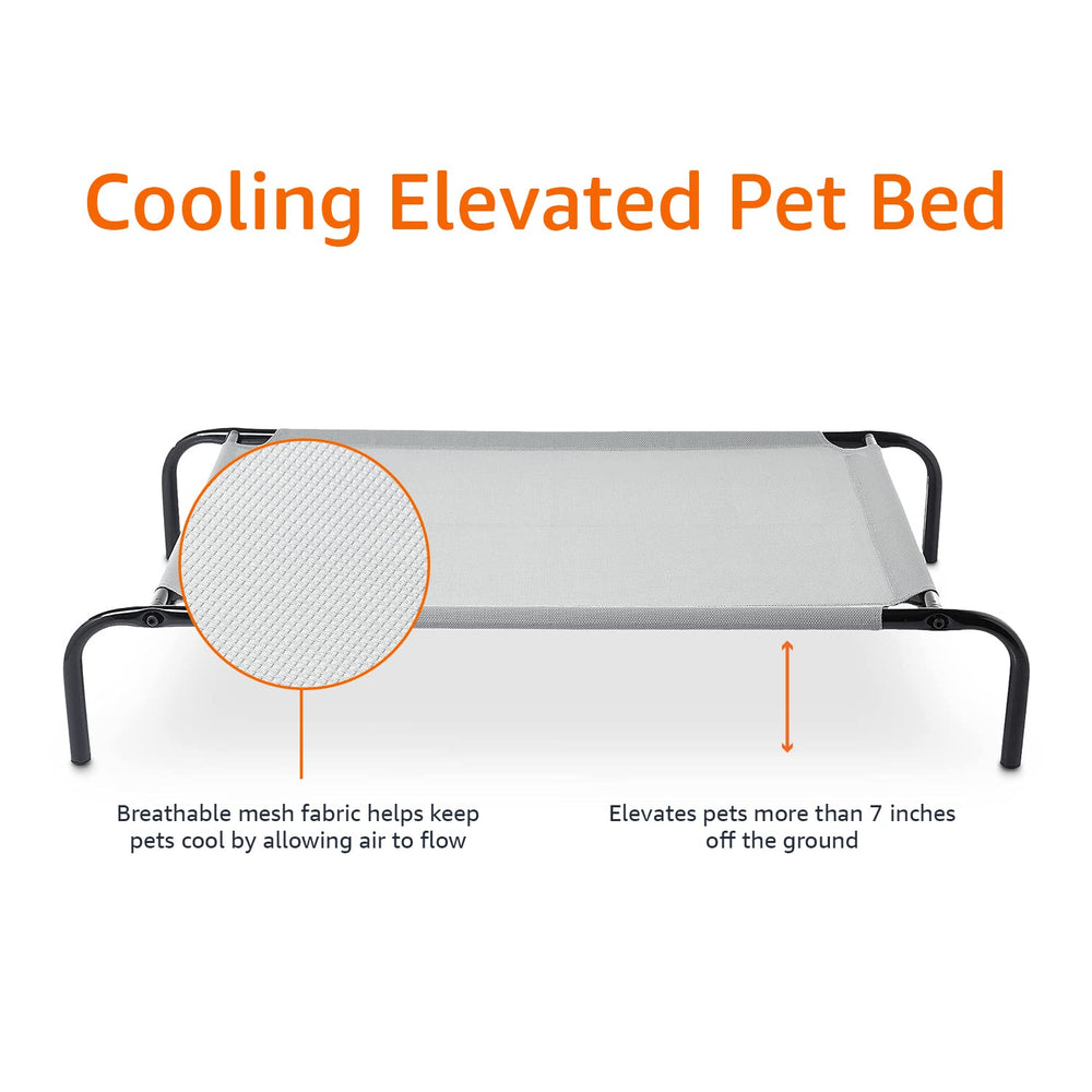 Amazon Basics lit chien élevé facile à nettoyer avec eau du robinet.
