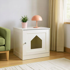 Amazon Basics litière pour chat: meuble-table d’appoint alliant style et fonctionnalité.
